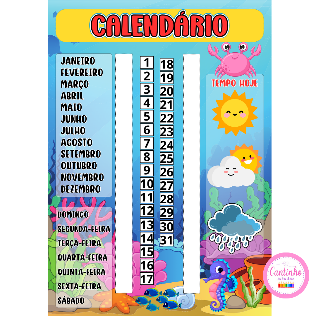 Calendário Interativo Oceano
