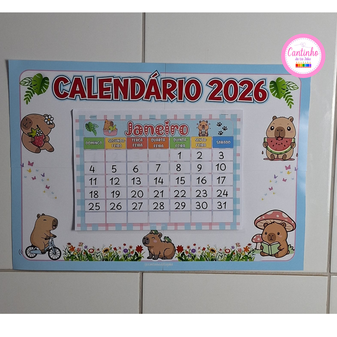 Calendário Capivara 2026
